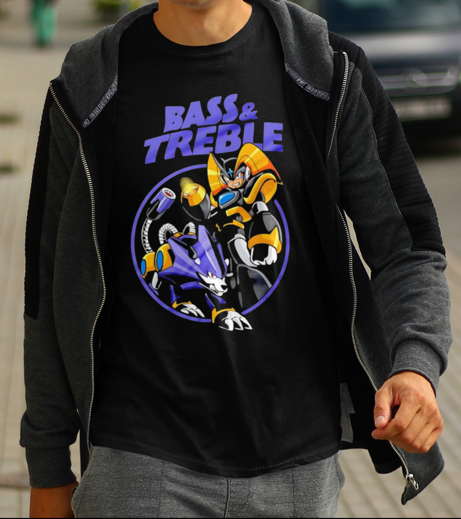 Bass And Treble Mega Man X Black Sabbath Crossover T-Shirt