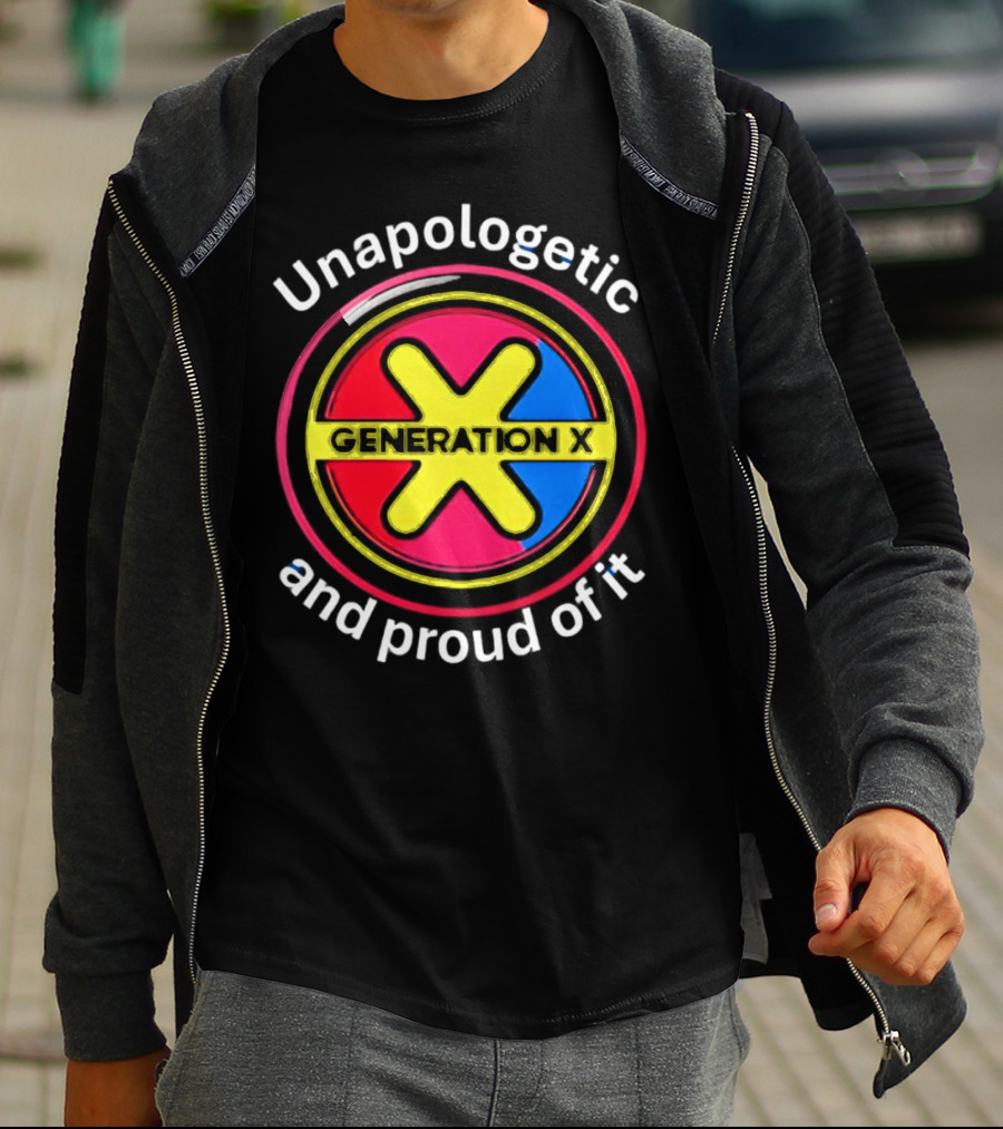 Generation X Unapologetic And Proud Of It Bold Circular Emblem T-Shirt