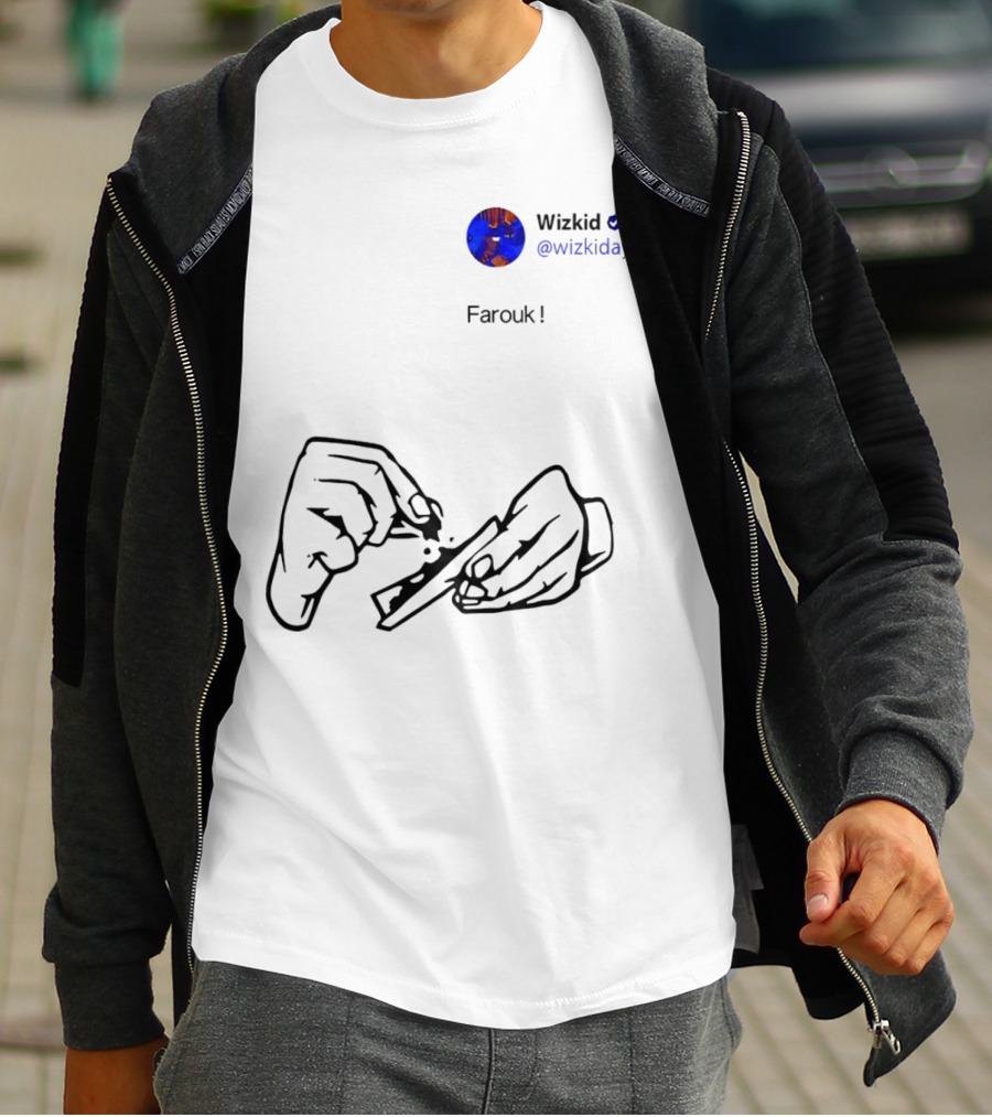 Wizkid @wizkidayo Farouk Godson Wear Hands Rolling T-Shirt