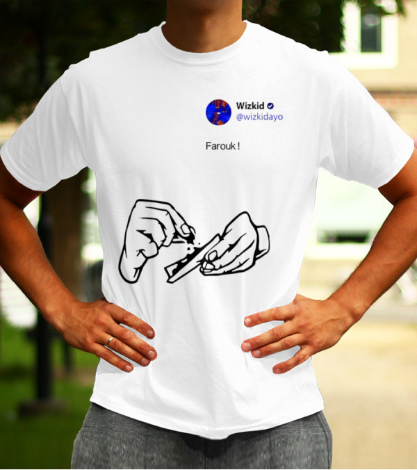 Wizkid @wizkidayo Farouk Godson Wear Hands Rolling T-Shirt