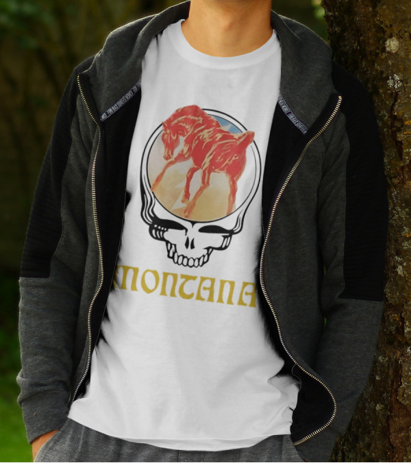 Montana Grateful Dead Skull With Horse T-Shirt