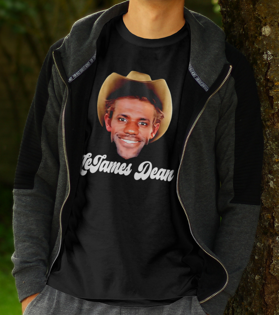LeBron James LeJames Dean Cowboys And Basketball Fusion Gesicht T-Shirt