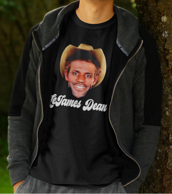 LeBron James LeJames Dean Cowboys And Basketball Fusion Gesicht T-Shirt
