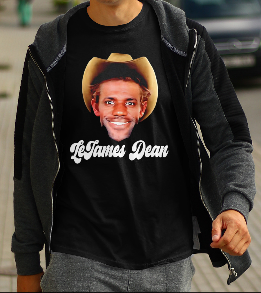 LeBron James LeJames Dean Cowboys And Basketball Fusion Gesicht T-Shirt