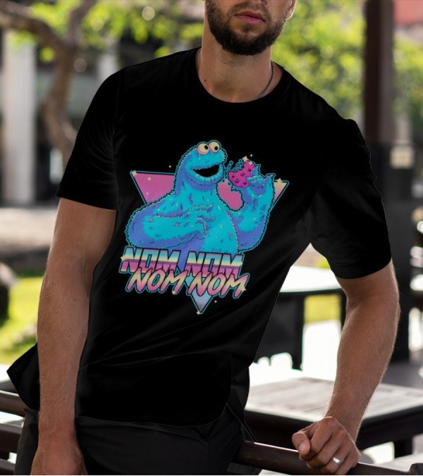 Nom Nom Nom Monster Who Loves A Cookie T-Shirt