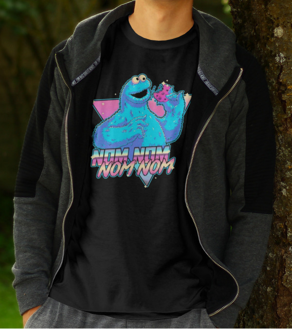 Nom Nom Nom Monster Who Loves A Cookie T-Shirt