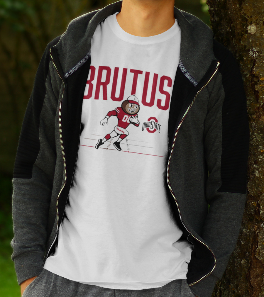 Brutus Ohio State Buckeyes 00 Running Mascot T-Shirt