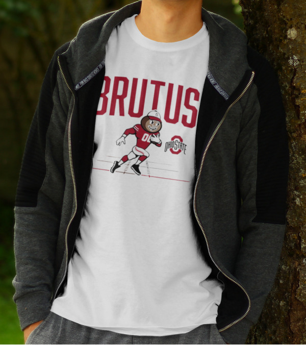 Brutus Ohio State Buckeyes 00 Running Mascot T-Shirt