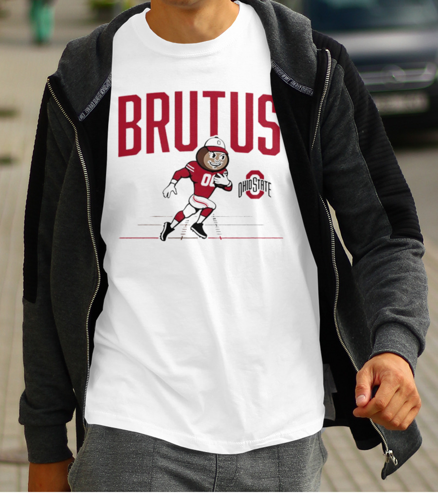 Brutus Ohio State Buckeyes 00 Running Mascot T-Shirt