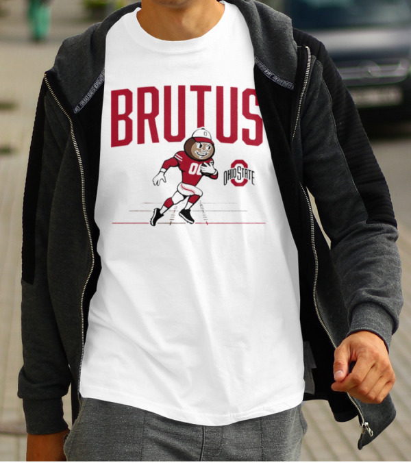 Brutus Ohio State Buckeyes 00 Running Mascot T-Shirt