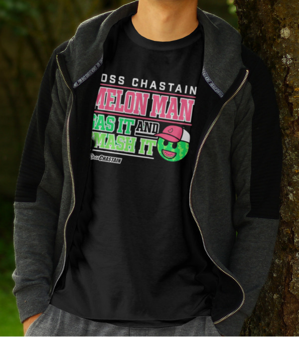 Ross Chastain Melon Man Gas It And Smash It Watermelon Face T-Shirt
