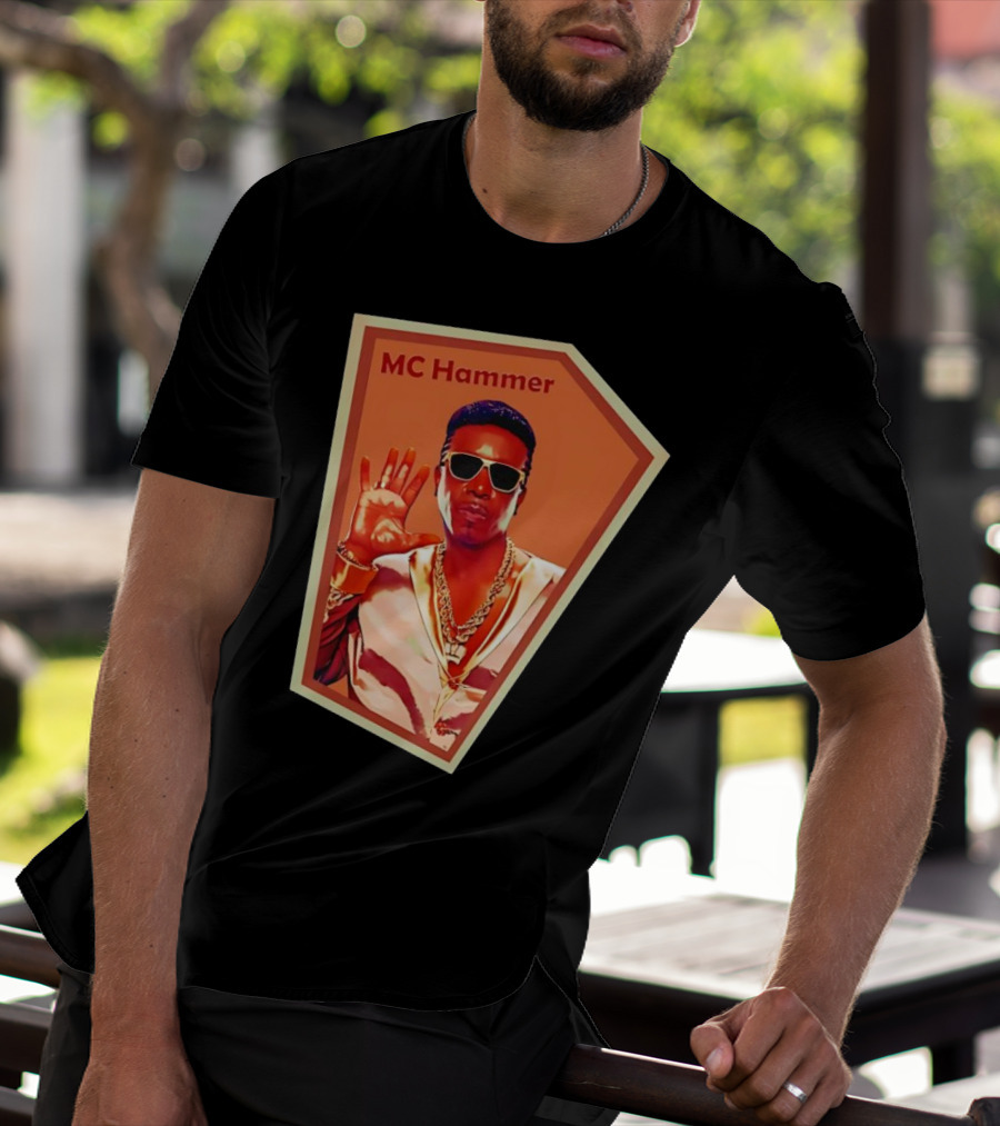 MC Hammer Retro Iconic Style Sunglasses Chains Wave Hand Gesture T-Shirt