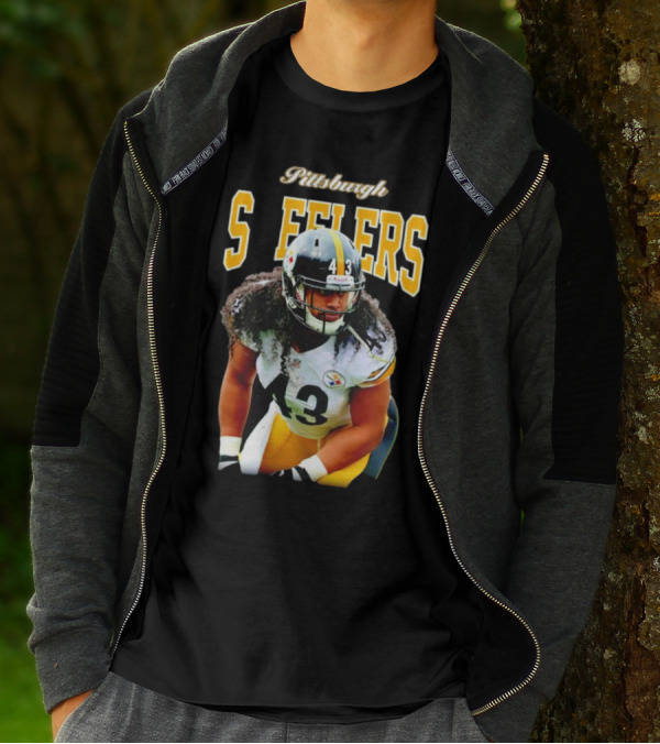 Pittsburgh Steelers Troy Polamalu Retired Player Number 43 Sideline T-Shirt