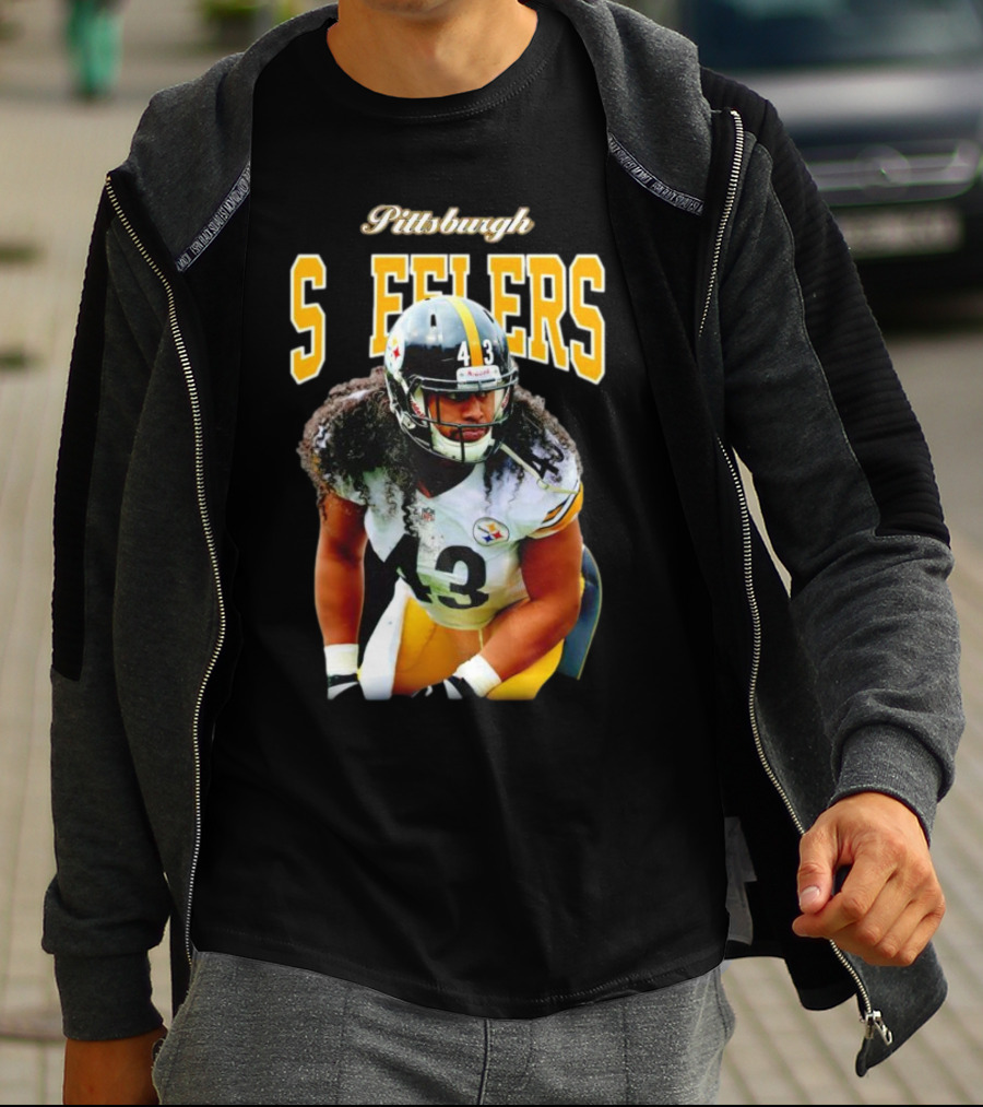 Pittsburgh Steelers Troy Polamalu Retired Player Number 43 Sideline T-Shirt