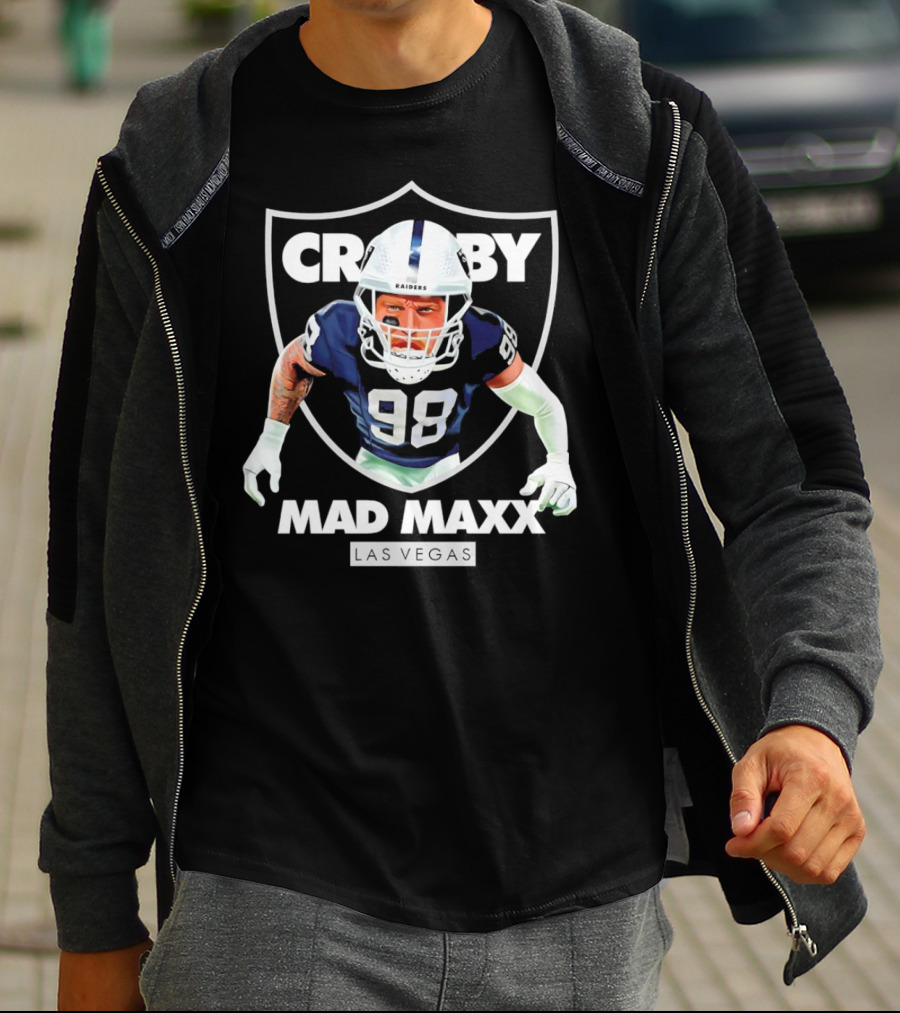 Maxx Crosby Raiders 98 Mad Maxx Las Vegas Football T-Shirt