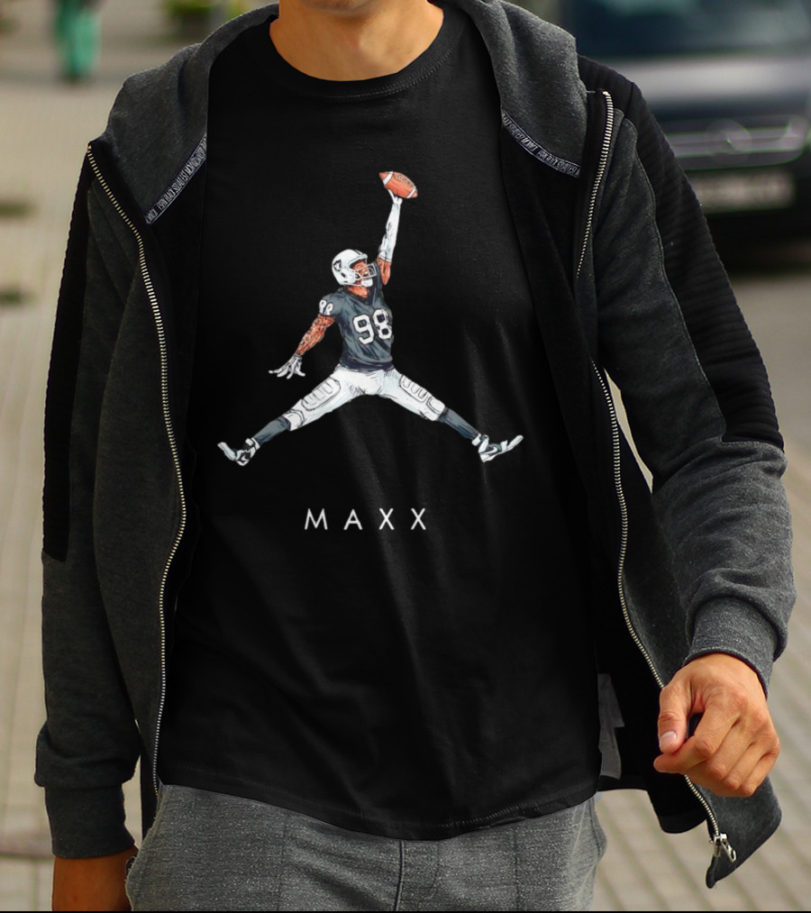 Maxx Crosby Las Vegas Raiders 98 Jumpman Style Maxx T-Shirt