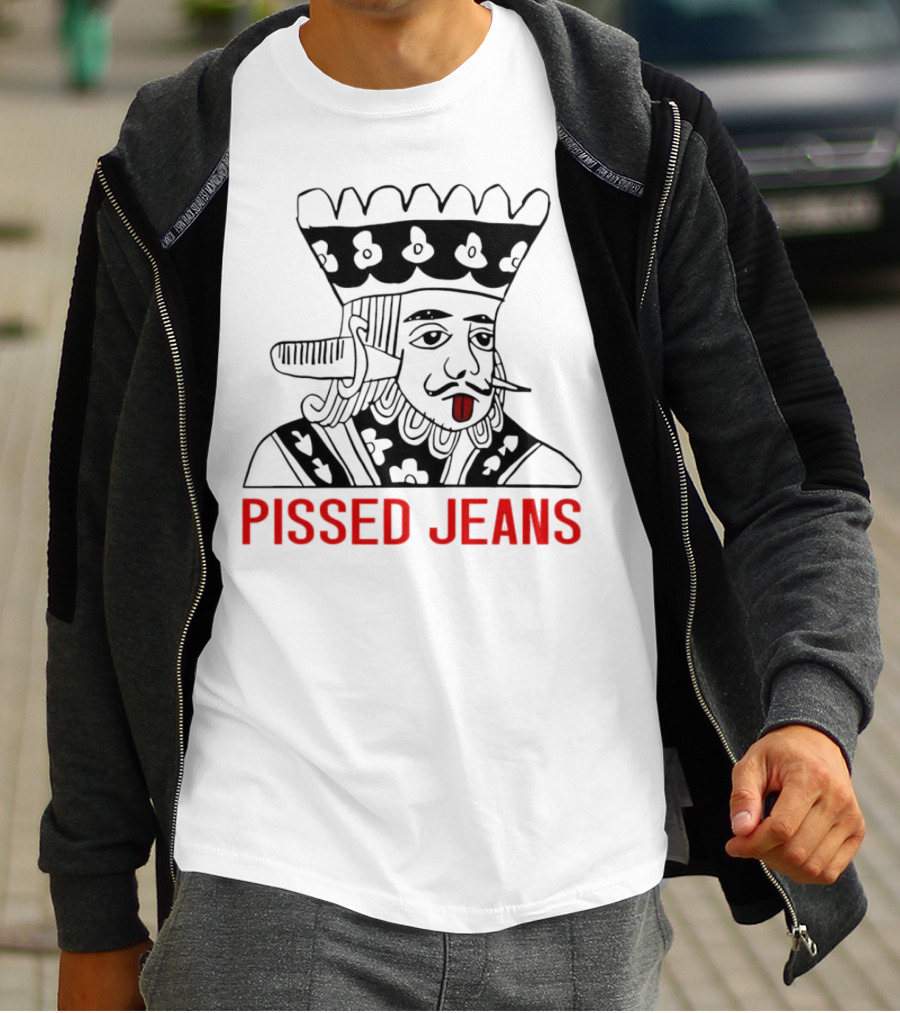 Pissed Jeans Playing Card King With Red-Tipped Tongue T-Shirt