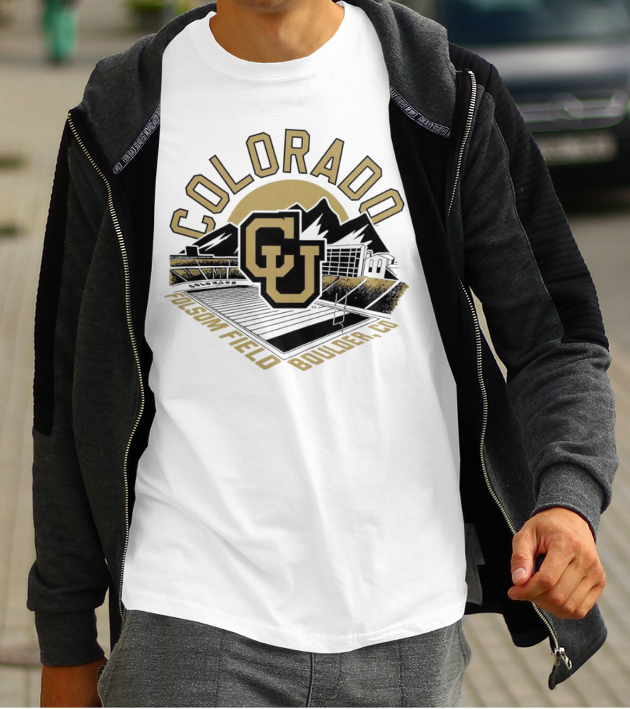 Colorado Buffaloes CU Folsom Field Boulder Stadium T-Shirt