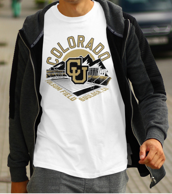Colorado Buffaloes CU Folsom Field Boulder Stadium T-Shirt