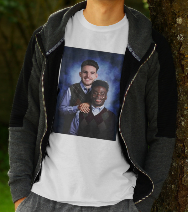 Declan Rice And Bukayo Saka Step Brothers Themed T-Shirt