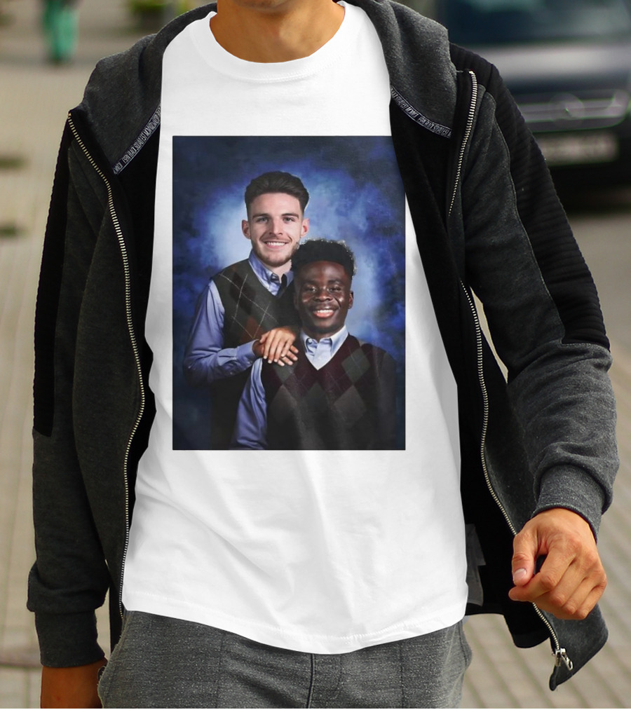 Declan Rice And Bukayo Saka Step Brothers Themed T-Shirt