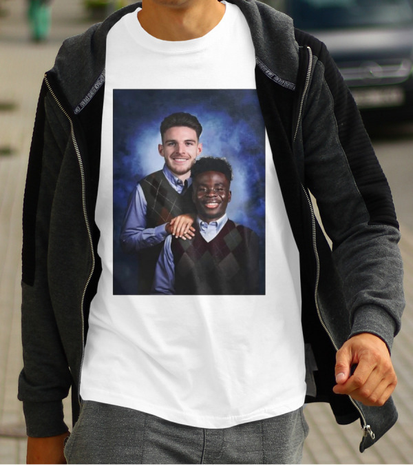Declan Rice And Bukayo Saka Step Brothers Themed T-Shirt