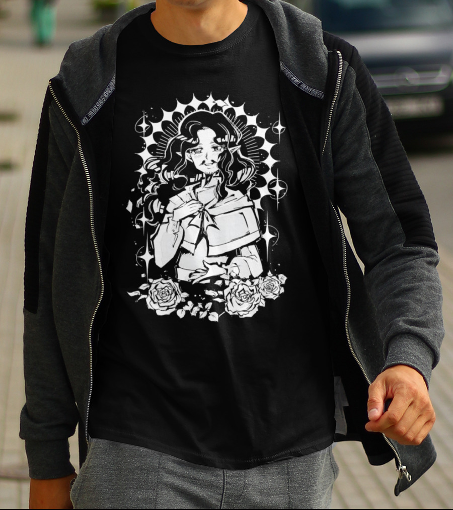Elf Senshi Meshi Most Handsome Chef With Roses In Dungeon T-Shirt