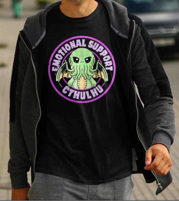 Emotional Support Cthulhu Cute Old One Mythos T-Shirt