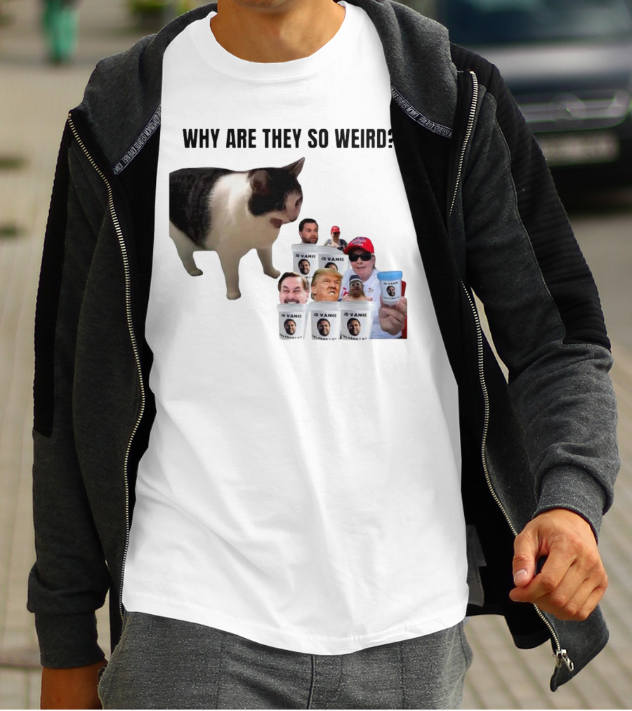Cat Why Are They So Weird JD Vance Memes Full Family Kit T-Shirt