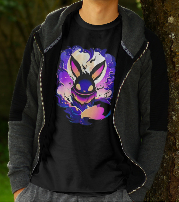 Eevee Darkness Cosmic Evolution Fantasy Anime T-Shirt