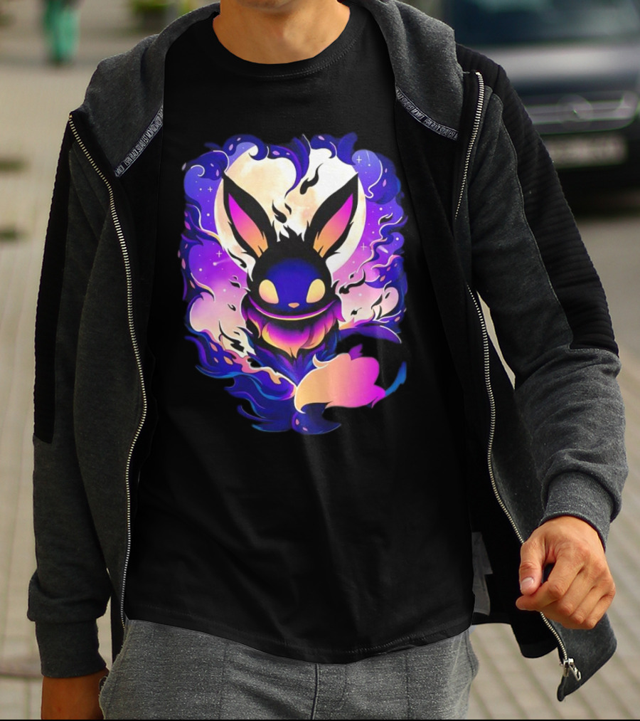 Eevee Darkness Cosmic Evolution Fantasy Anime T-Shirt