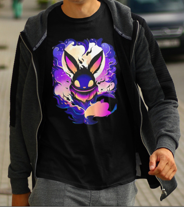 Eevee Darkness Cosmic Evolution Fantasy Anime T-Shirt