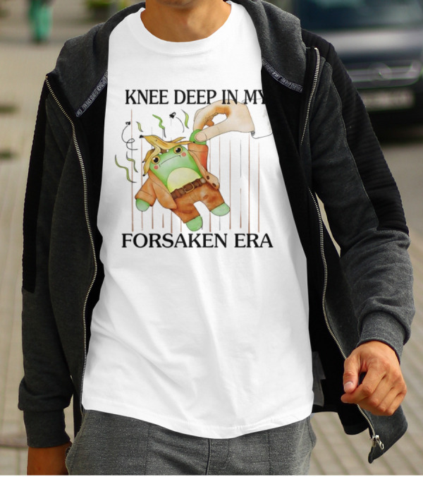 Knee Deep In My Forsaken Era Frog In Banana Peel T-Shirt