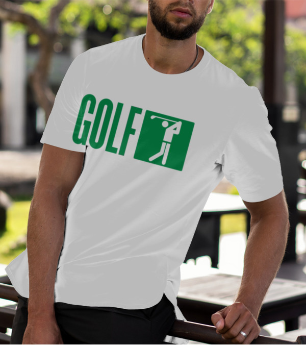GOLF Swing Silhouette Icon Green T-Shirt