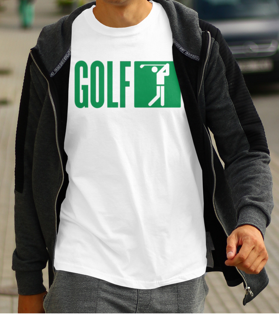GOLF Swing Silhouette Icon Green T-Shirt