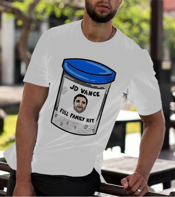 JD Vance Full Family Kit Face Jar Black Blue Lid T-Shirt