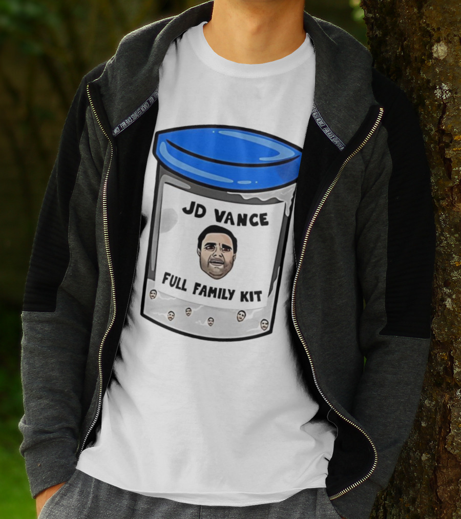 JD Vance Full Family Kit Face Jar Black Blue Lid T-Shirt