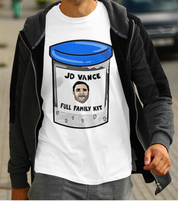 JD Vance Full Family Kit Face Jar Black Blue Lid T-Shirt