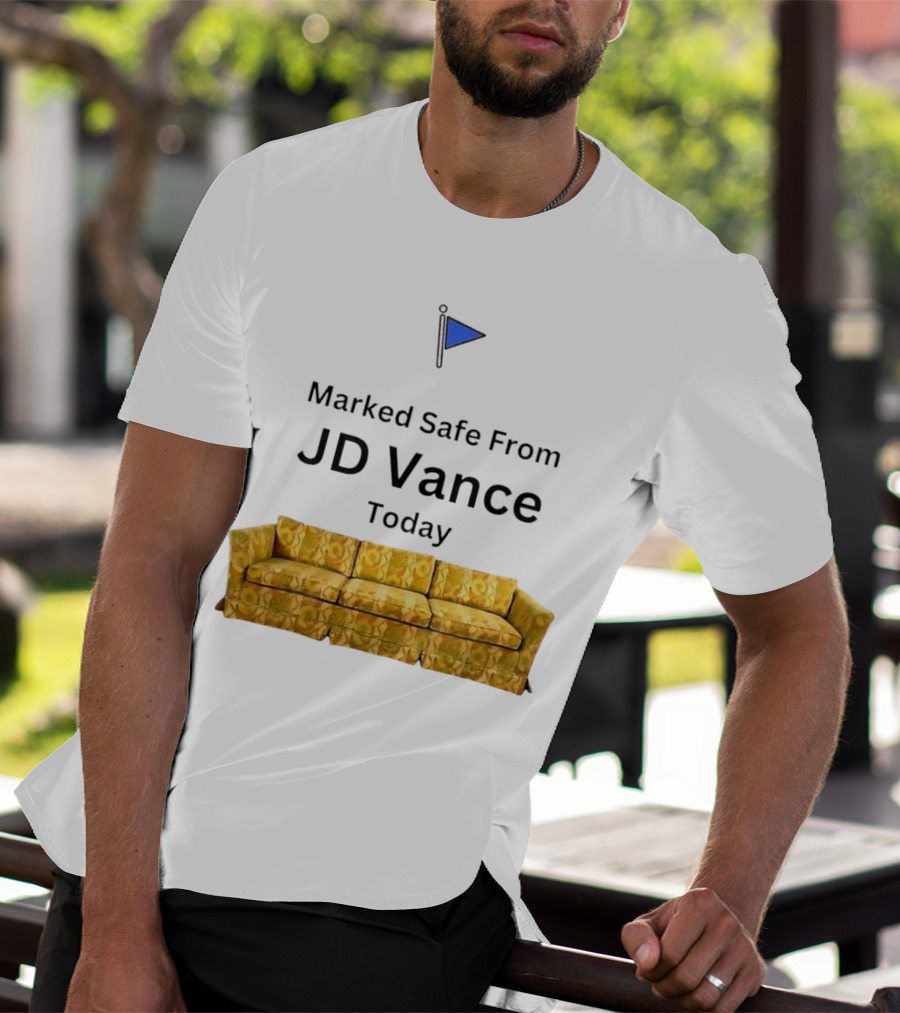 Marked Safe From JD Vance Today Yellow Floral Sofa T-Shirt