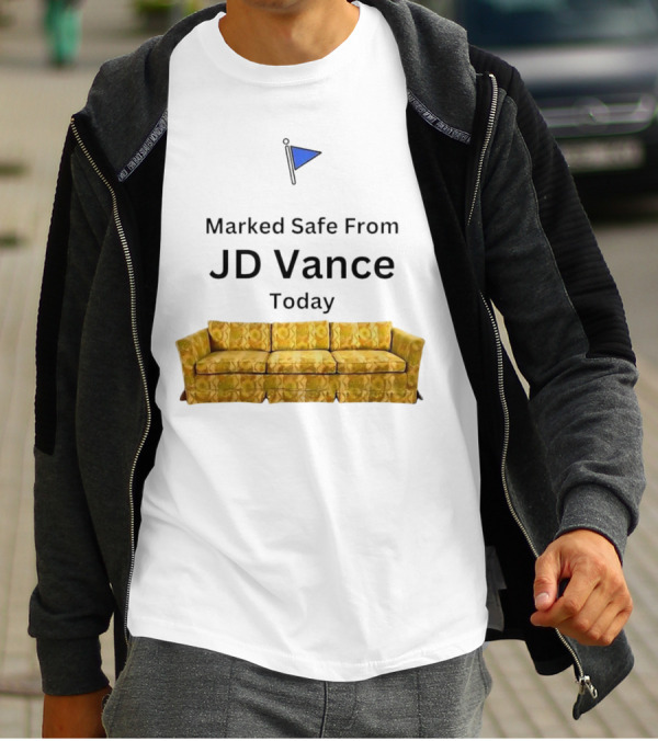 Marked Safe From JD Vance Today Yellow Floral Sofa T-Shirt