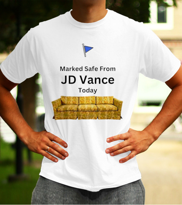 Marked Safe From JD Vance Today Yellow Floral Sofa T-Shirt