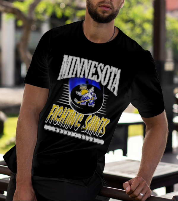 Minnesota Fighting Saints Hockey Club Winged Angel T-Shirt