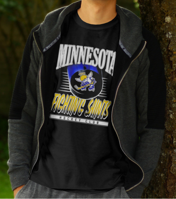 Minnesota Fighting Saints Hockey Club Winged Angel T-Shirt