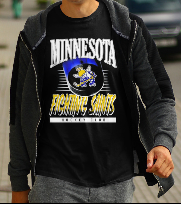 Minnesota Fighting Saints Hockey Club Winged Angel T-Shirt