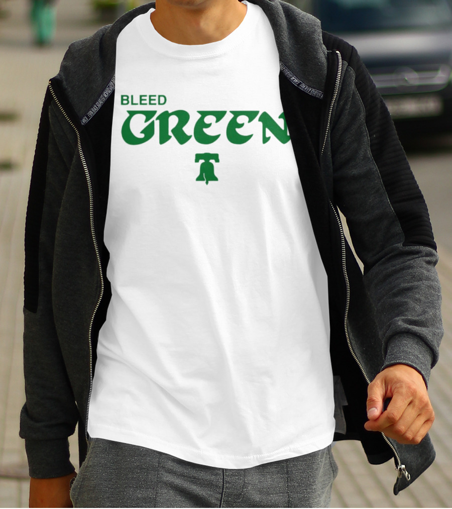 Philadelphia Eagles Bleed Green Liberty Bell T-Shirt