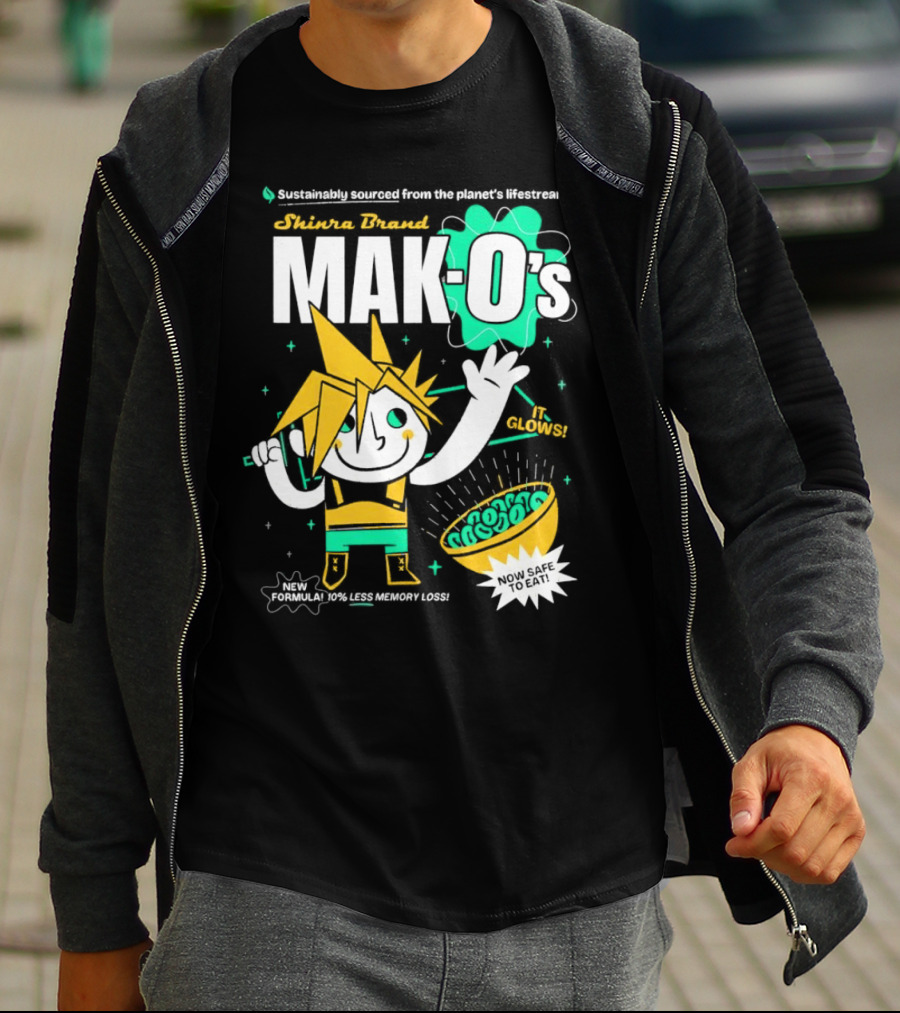 Shinra Brand Mak-0's Sustainably Sourced It Glows New Formula 10% Less Memory Loss Now Safe To Eat T-Shirt