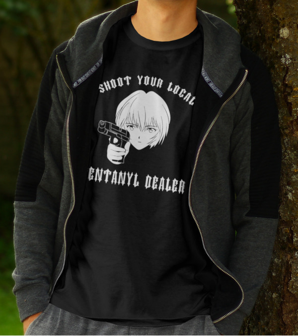 Shoot Your Local Fentanyl Dealer Anime Style Gun T-Shirt