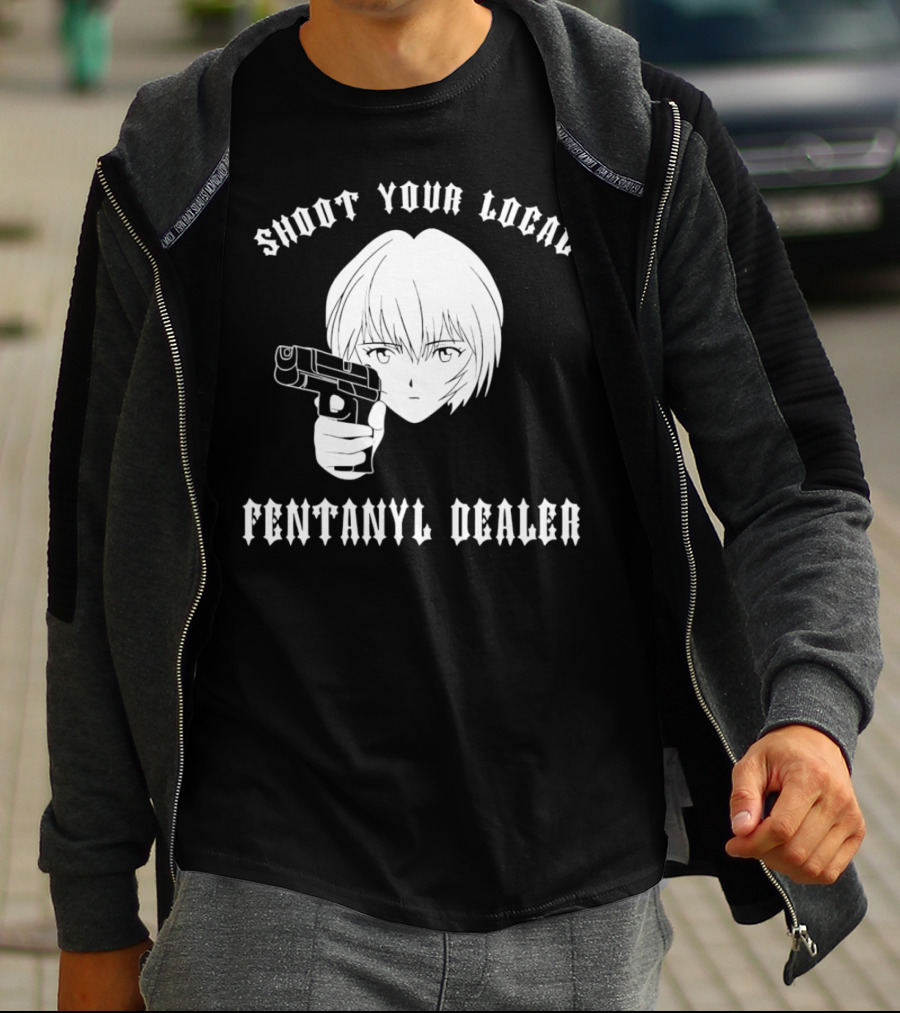 Shoot Your Local Fentanyl Dealer Anime Style Gun T-Shirt