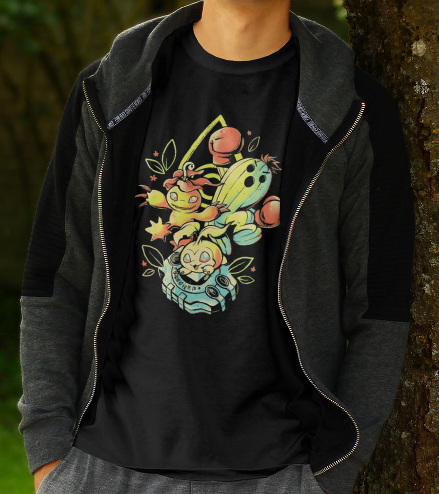 Tanemon Palmon Togemon Retro Digivice T-Shirt