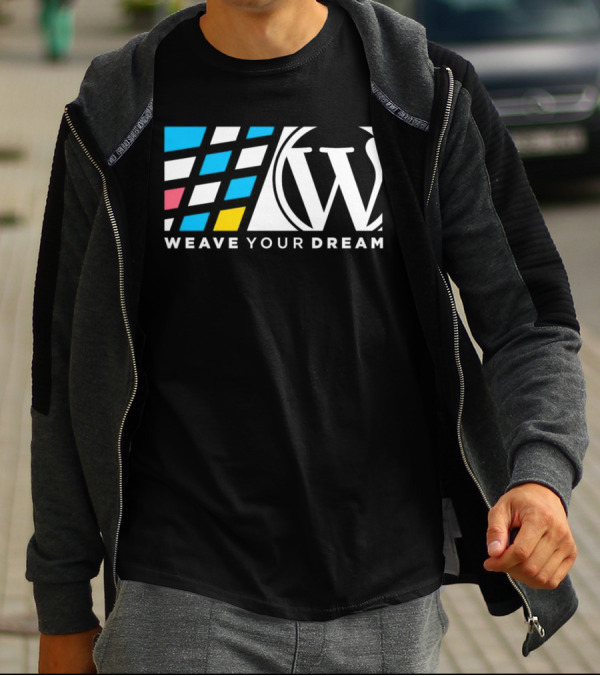 Weave Your Dream W Logo With Colorful Shapes T-Shirt